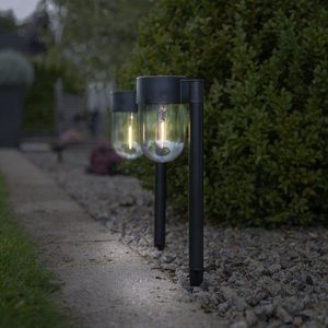 Sada 2 venkovních solárních LED svítidel Star Trading Cupolai, výška 30 cm obraz