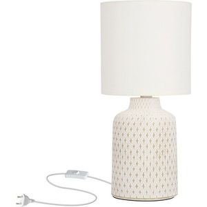 Krémová stolní lampa s textilním stínidlem (výška 32 cm) Iner – Candellux Lighting obraz