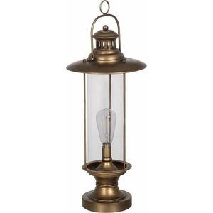 LED stolní lampa ve zlaté barvě se skleněným stínidlem (výška 58 cm) – Ixia obraz
