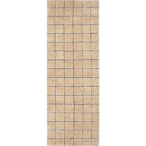 Ručně tkaný vlněný běhoun jantarový 80x230 cm Mosaic Amber – Lorena Canals obraz