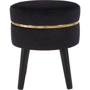 Černá polstrovaná stolička Mauro Ferretti Paris, ⌀ 35 cm obraz