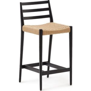 Černá/v přírodní barvě barová židle z dubového dřeva (výška sedáku 70 cm) Analy – Kave Home obraz