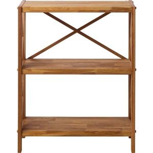 Regál z dubového dřeva v přírodní barvě 70x87 cm X-Shelf – Unique Furniture obraz