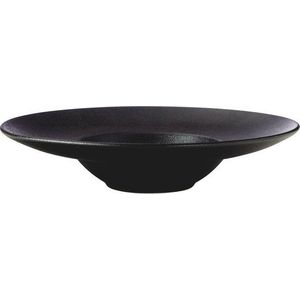 Černý hluboký keramický talíř ø 28 cm Caviar – Maxwell & Williams obraz