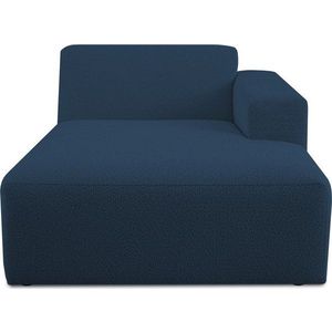 Tmavě modrý modul pohovky z textilie bouclé (pravý roh) Roxy – Scandic obraz