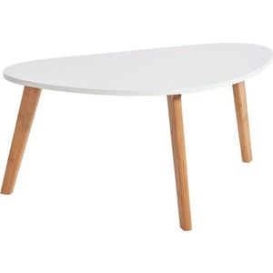 Bílý konferenční stolek Bonami Essentials Skandinavian, délka 84, 5 cm obraz