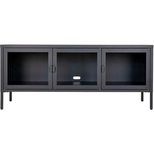 Černý kovový TV stolek 130x55 cm Brisbane – House Nordic obraz