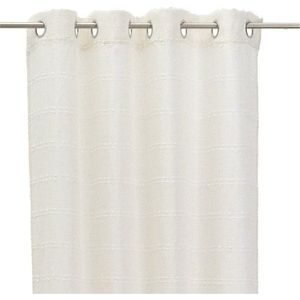 Bílo-béžový závěs s příměsí lnu 140x260 cm Nodes – Casa Selección obraz