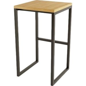 Stolička v dekoru dubu v černo-přírodní barvě Frame – Woodman obraz