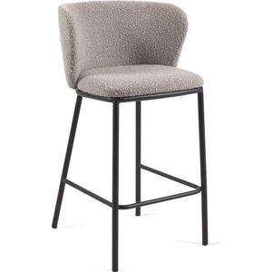 Světle šedá barová židle (výška sedáku 65 cm) Ciselia – Kave Home obraz