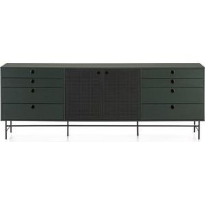 Černo-zelená komoda Teulat Punto, šířka 212 cm obraz