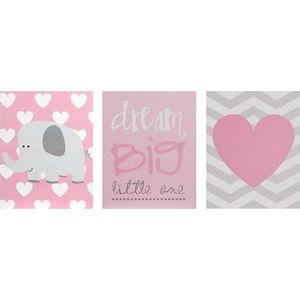 Dětské obrázky v sadě 3 ks 16x20 cm Dream Big – Premier Housewares obraz
