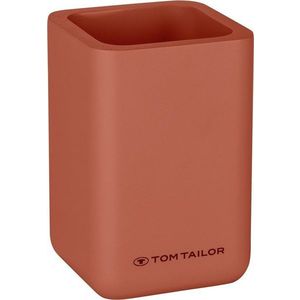 Oranžový kelímek na zubní kartáčky z polyresinu Tom Tailor T-Rounded – Wenko obraz