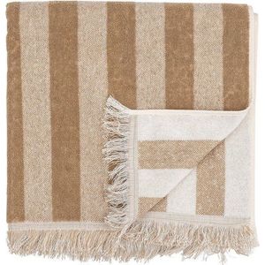 Hnědo-béžový bavlněný ručník 50x100 cm Elaia – Bloomingville obraz