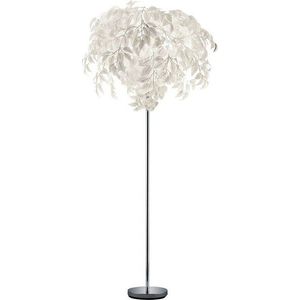 Bílá stojací lampa Trio Leavy, výška 180 cm obraz