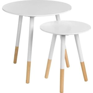 Kulaté odkládací stolky v sadě 2 ks Viborg – Premier Housewares obraz