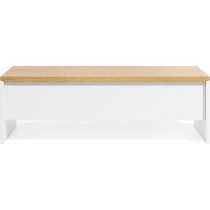 Konferenční stolek v dekoru dubu v bílo-přírodní barvě 60x110 cm Abilen – Kave Home obraz