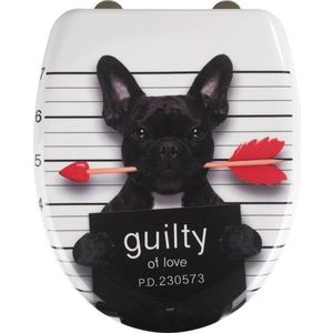 Záchodové prkénko s automatickým zavíráním 37, 5 x 41, 5 cm Guilty Dog – Wenko obraz