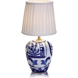Modro-bílá stolní lampa Markslöjd Goteborg, výška 33 cm obraz