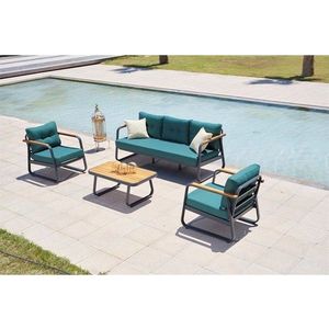 Zahradní lounge set v petrolejové barvě pro 5 Rio – Floriane Garden obraz