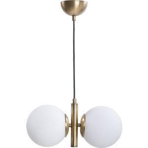 Závěsné svítidlo se skleněným stínidlem ve zlato-bílé barvě ø 15 cm Monera – Squid Lighting obraz