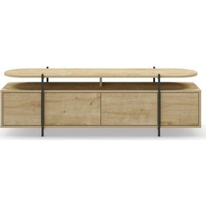 TV stolek v dekoru dubu v přírodní barvě 160x48 cm Hinoa – Marckeric obraz