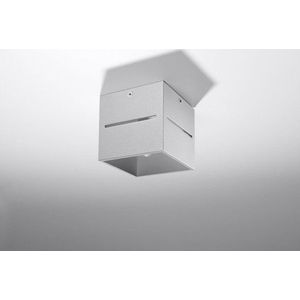 Šedé stropní svítidlo s kovovým stínidlem 10x10 cm Lorum – Nice Lamps obraz