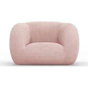 Světle růžové křeslo z textilie bouclé Essen – Cosmopolitan Design obraz