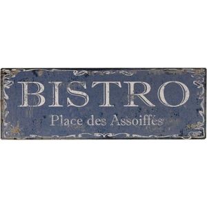 Kovová cedule 40x14 cm Bistro – Antic Line obraz