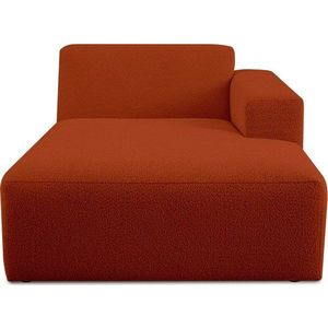 Modul pohovky z textilie bouclé v cihlové barvě (pravý roh) Roxy – Scandic obraz