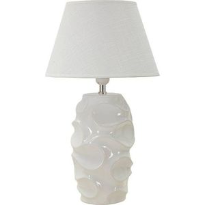 Bílá stolní lampa s textilním stínidlem (výška 52 cm) Warsaw – Mauro Ferretti obraz