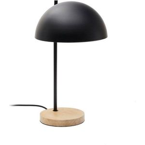 Černá/v přírodní barvě stolní lampa s kovovým stínidlem (výška 48, 5 cm) Catlar – Kave Home obraz