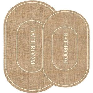 Hnědo-krémové koupelnové předložky v sadě 2 ks 60x90 cm Jute Look – Mila Home obraz