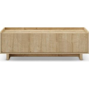 TV stolek v dekoru dubu v přírodní barvě 140x45x40 cm Daira – Marckeric obraz
