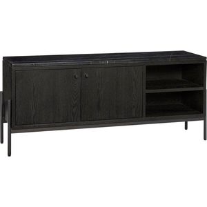 Černá nízká komoda z exotického dřeva 120x51 cm Nobu – Hübsch obraz
