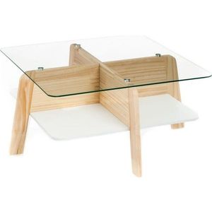Konferenční stolek se skleněnou deskou v přírodní barvě 60x60 cm Varm – Tomasucci obraz