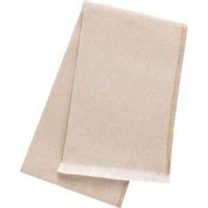 Světle béžový pléd s podílem bavlny Euromant Linen, 140 x 180 cm obraz