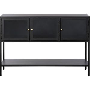Černá kovová vitrína 132x88 cm Carmel – Unique Furniture obraz