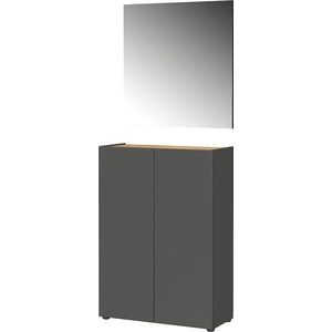 Antracitová předsíňová sestava v dekoru dubu 74x200x33 cm Alviano – Germania obraz