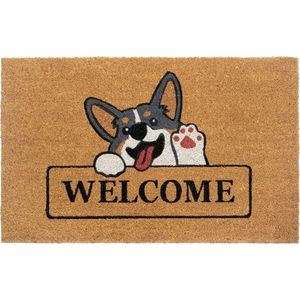 Rohožka z kokosového vlákna 75x45 cm Welcome & Dog - Hanse Home obraz