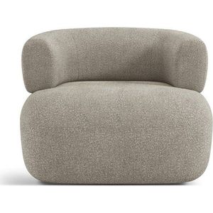 Světle šedé křeslo z textilie bouclé Jenny – Micadoni Home obraz