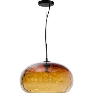 Jantarové skleněné závěsné svítidlo se skleněným stínidlem ø 40 cm Balma – Kave Home obraz