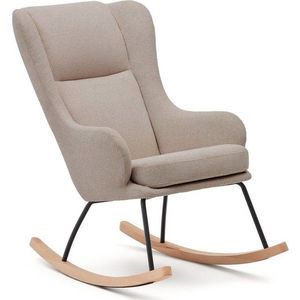 Béžové houpací křeslo z textilie bouclé Maustin – Kave Home obraz