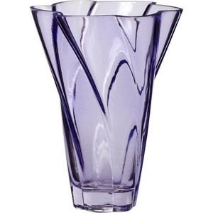 Fialová skleněná ručně vyrobená váza (výška 18 cm) Bloom – Hübsch obraz
