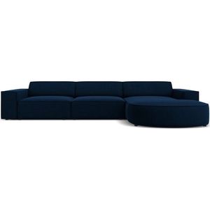 Modrá sametová rohová pohovka (pravý roh) Jodie - Micadoni Home obraz