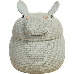 Světle šedý látkový dětský koš na hračky ø 25x30 cm Henry the Hippo – Lorena Canals obraz