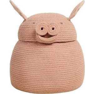 Světle růžový látkový dětský koš na hračky ø 32x30 cm Peggy the Pig – Lorena Canals obraz