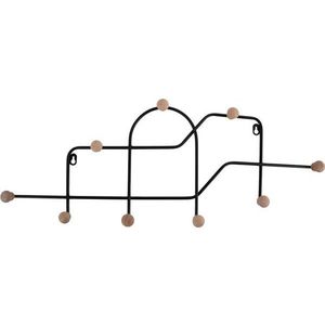 Černý kovový nástěnný věšák 71 cm Maze – PT LIVING obraz