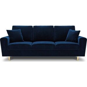 Modrá sametová rozkládací/s úložným prostorem pohovka 235 cm Kyoto – Cosmopolitan Design obraz