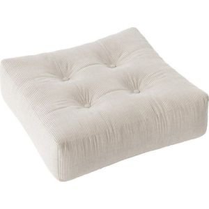 Manšestrový sedací puf Karup Design More Ivory obraz